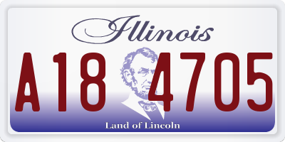 IL license plate A184705