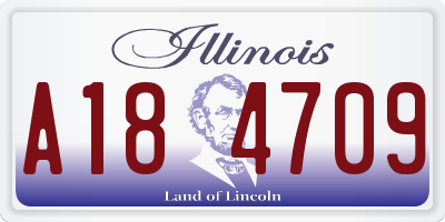 IL license plate A184709