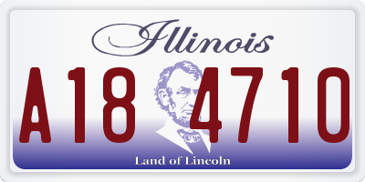 IL license plate A184710