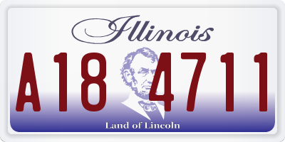IL license plate A184711