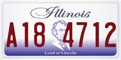 IL license plate A184712