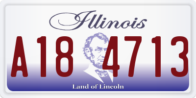 IL license plate A184713