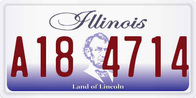 IL license plate A184714