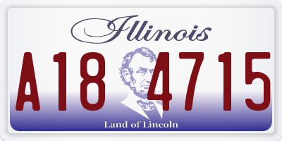IL license plate A184715