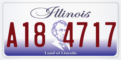 IL license plate A184717