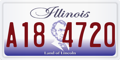 IL license plate A184720
