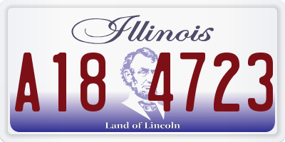 IL license plate A184723