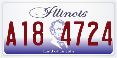 IL license plate A184724