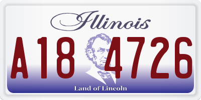 IL license plate A184726