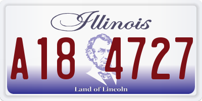 IL license plate A184727