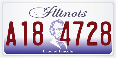 IL license plate A184728