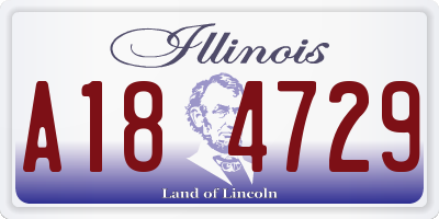 IL license plate A184729