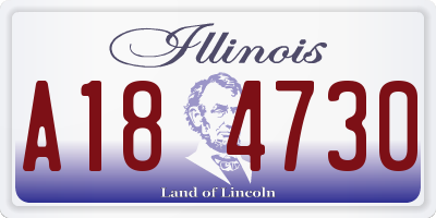 IL license plate A184730