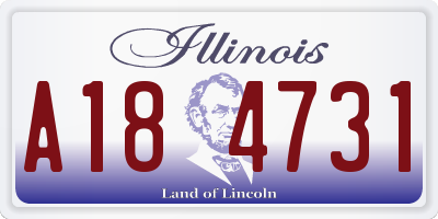 IL license plate A184731