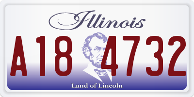 IL license plate A184732