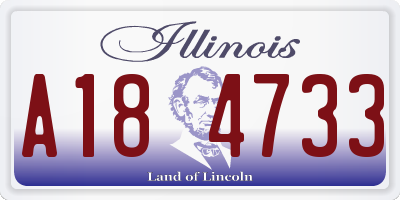 IL license plate A184733