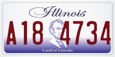 IL license plate A184734