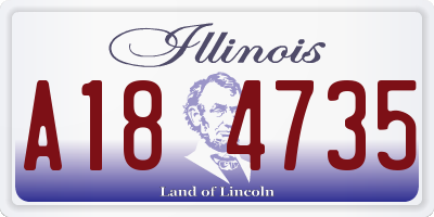 IL license plate A184735