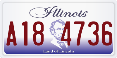 IL license plate A184736
