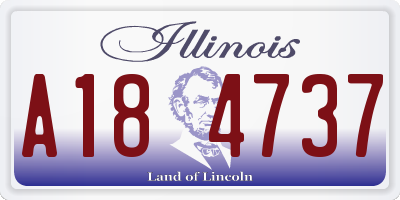 IL license plate A184737