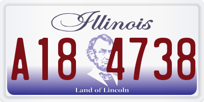 IL license plate A184738