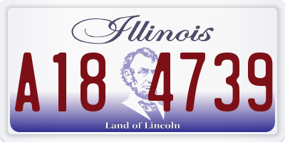 IL license plate A184739