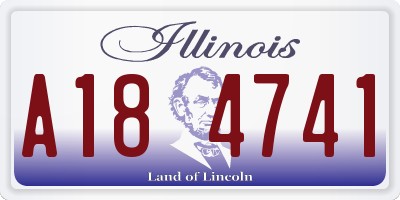 IL license plate A184741