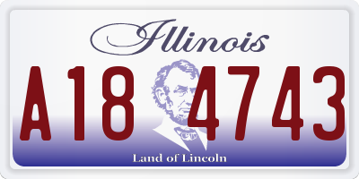 IL license plate A184743