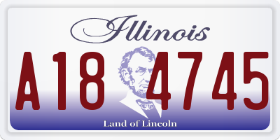 IL license plate A184745