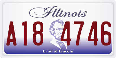 IL license plate A184746