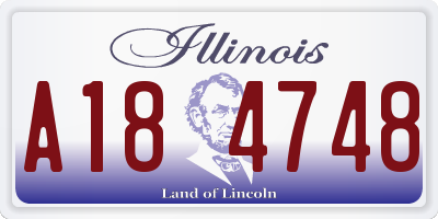 IL license plate A184748