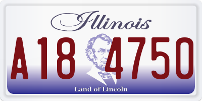 IL license plate A184750