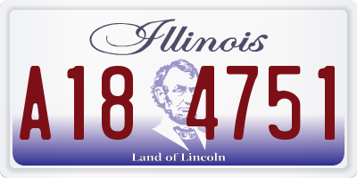 IL license plate A184751
