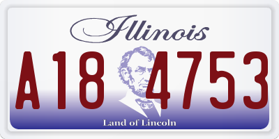 IL license plate A184753