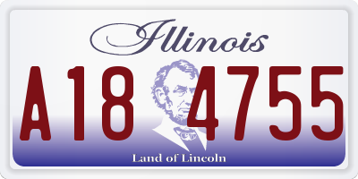 IL license plate A184755
