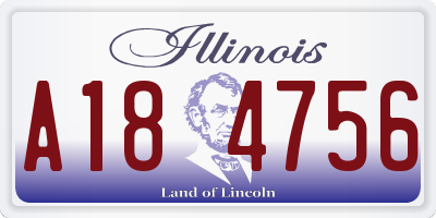 IL license plate A184756
