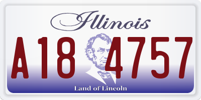 IL license plate A184757