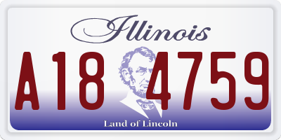 IL license plate A184759