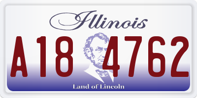 IL license plate A184762