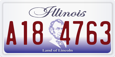 IL license plate A184763