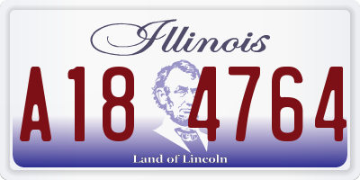IL license plate A184764