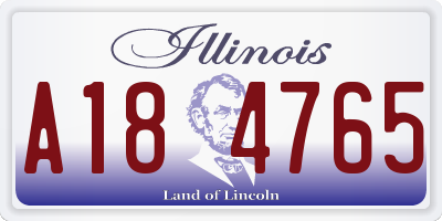 IL license plate A184765