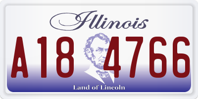 IL license plate A184766