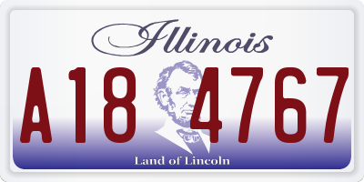 IL license plate A184767