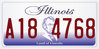 IL license plate A184768