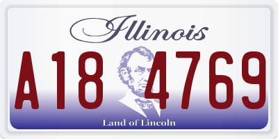 IL license plate A184769