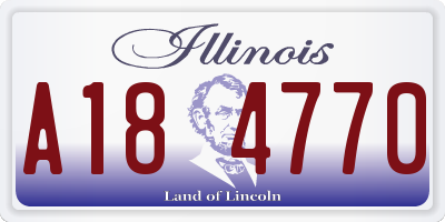 IL license plate A184770