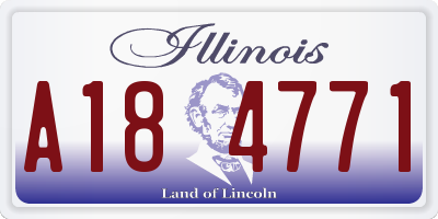 IL license plate A184771