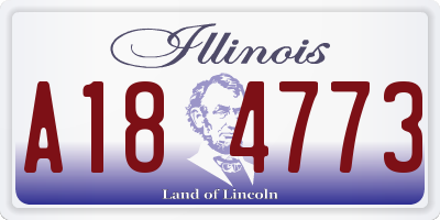 IL license plate A184773