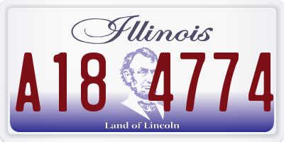 IL license plate A184774